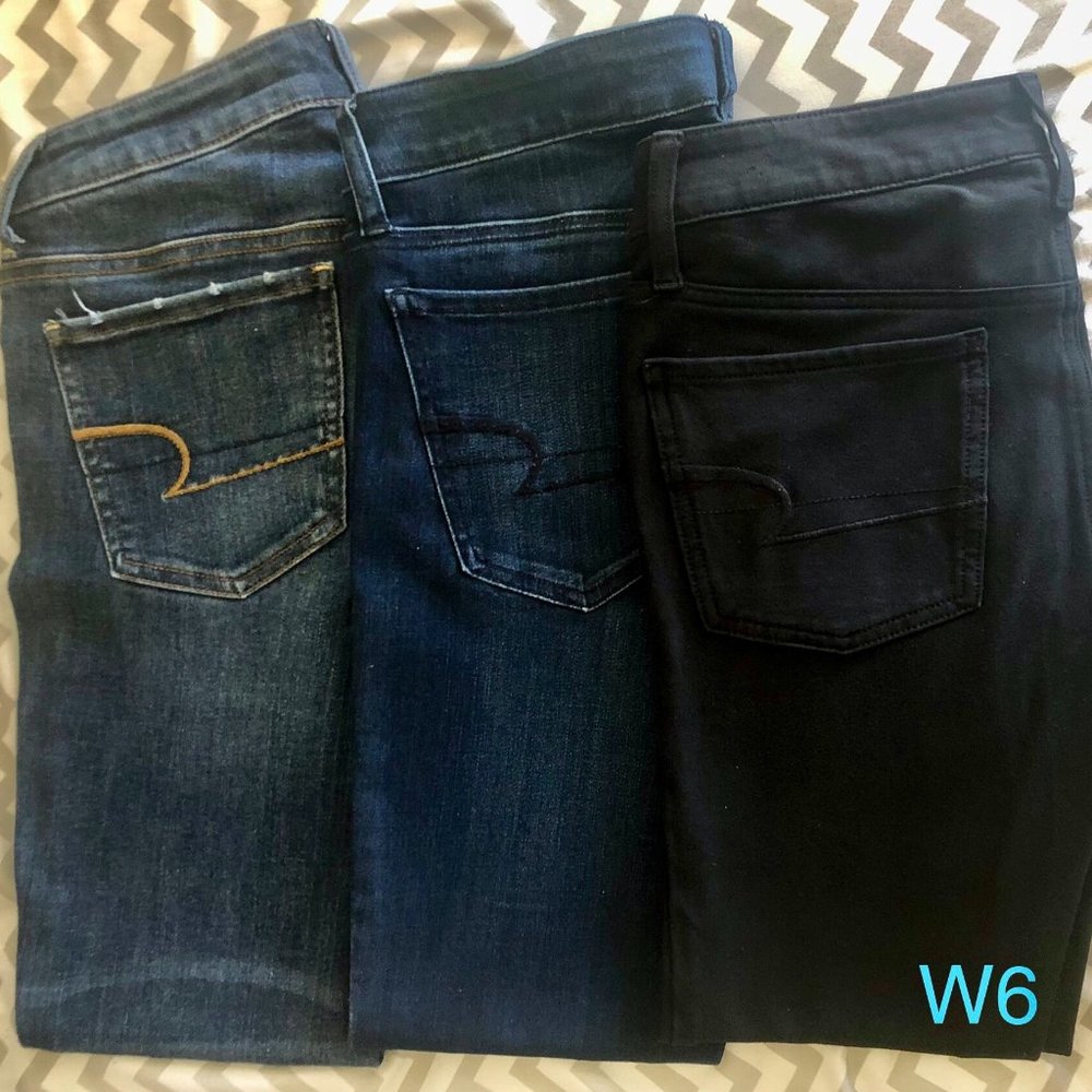 3 Pairs of Women's American Eagle Jeggings, Size 6